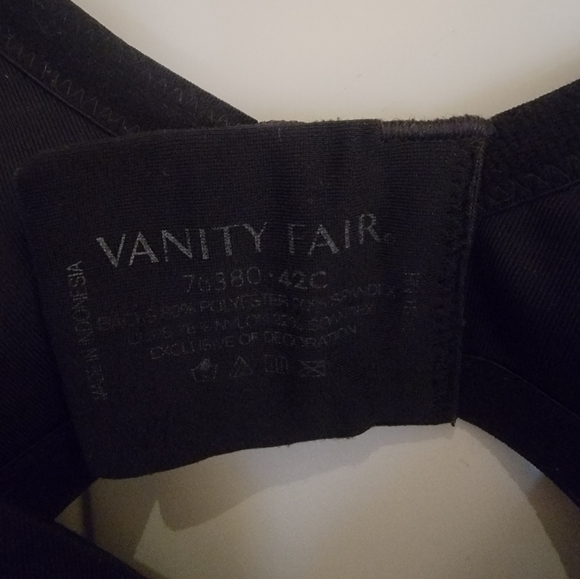 Vanity Fair Bra, back smoothing, black, 42C - Picture 2 of 2